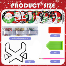 Load image into Gallery viewer, 8 PCS Wooden Diamond Painting Coasters Kits with Holder for Adults Kids (Santa)