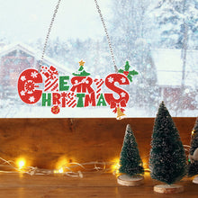 Load image into Gallery viewer, Acrylic Merry Christmas Single-Sided Diamond Painting Hanging Pendant 20x10cm