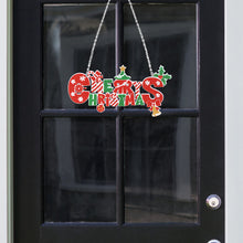 Load image into Gallery viewer, Acrylic Merry Christmas Single-Sided Diamond Painting Hanging Pendant 20x10cm