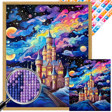 Load image into Gallery viewer, AB Diamond Painting - Full Round - Castle under the stars (40*50CM)