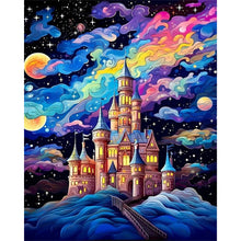 Load image into Gallery viewer, AB Diamond Painting - Full Round - Castle under the stars (40*50CM)
