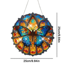 Load image into Gallery viewer, Acrylic Gorgeous Butterfly Single-Sided Diamond Painting Hanging Pendant (#1)