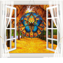 Load image into Gallery viewer, Acrylic Gorgeous Butterfly Single-Sided Diamond Painting Hanging Pendant (#1)