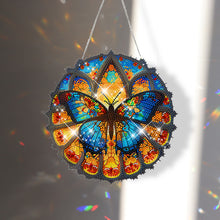 Load image into Gallery viewer, Acrylic Gorgeous Butterfly Single-Sided Diamond Painting Hanging Pendant (#1)