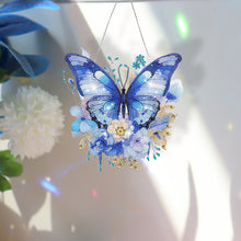 Load image into Gallery viewer, Acrylic Gorgeous Butterfly Single-Sided Diamond Painting Hanging Pendant (#2)
