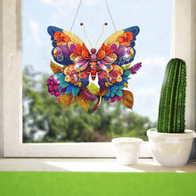 Load image into Gallery viewer, Acrylic Gorgeous Butterfly Single-Sided Diamond Painting Hanging Pendant (#4)