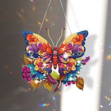 Load image into Gallery viewer, Acrylic Gorgeous Butterfly Single-Sided Diamond Painting Hanging Pendant (#4)