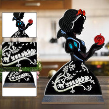 Load image into Gallery viewer, Wooden DIY Diamond Painting Tabletop Ornaments Kit (Snow White Silhouette)