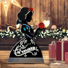 Load image into Gallery viewer, Wooden DIY Diamond Painting Tabletop Ornaments Kit (Snow White Silhouette)