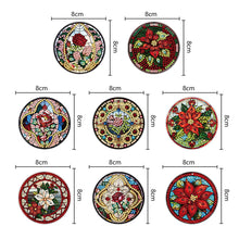 Load image into Gallery viewer, 8 PCS Acrylic Christmas Tree Single-Sided DIY Diamond Painting Hanging Pendant