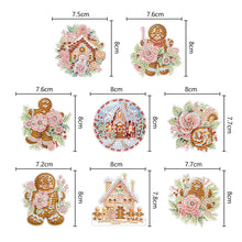 Load image into Gallery viewer, 8 PCS Acrylic Christmas Tree Single-Sided DIY Diamond Painting Hanging Pendant