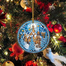 Load image into Gallery viewer, 8 PCS Acrylic Christmas Tree Single-Sided DIY Diamond Painting Hanging Pendant