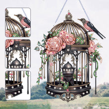 Load image into Gallery viewer, Acrylic Flower Birdcage Single-Sided DIY Diamond Painting Hanging Pendant (#1)
