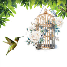 Load image into Gallery viewer, Acrylic Flower Birdcage Single-Sided DIY Diamond Painting Hanging Pendant (#2)