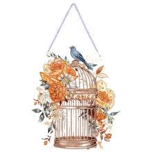 Load image into Gallery viewer, Acrylic Flower Birdcage Single-Sided DIY Diamond Painting Hanging Pendant (#3)