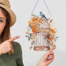 Load image into Gallery viewer, Acrylic Flower Birdcage Single-Sided DIY Diamond Painting Hanging Pendant (#3)