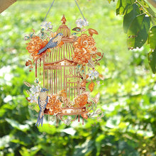 Load image into Gallery viewer, Acrylic Flower Birdcage Single-Sided DIY Diamond Painting Hanging Pendant (#5)