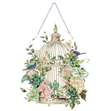 Load image into Gallery viewer, Acrylic Flower Birdcage Single-Sided DIY Diamond Painting Hanging Pendant (#6)