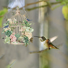 Load image into Gallery viewer, Acrylic Flower Birdcage Single-Sided DIY Diamond Painting Hanging Pendant (#6)