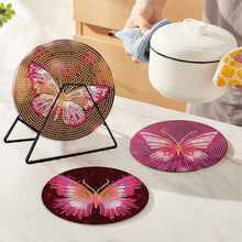 Load image into Gallery viewer, 4 PCS Acrylic Diamond Painted Placemats Tableware Mat (Fancy Butterfly)