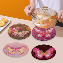Load image into Gallery viewer, 4 PCS Acrylic Diamond Painted Placemats Tableware Mat (Fancy Butterfly)