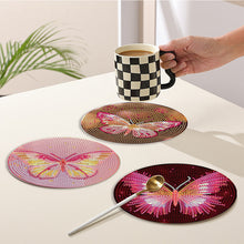 Load image into Gallery viewer, 4 PCS Acrylic Diamond Painted Placemats Tableware Mat (Fancy Butterfly)