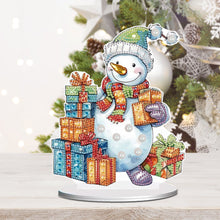Load image into Gallery viewer, Diamond Painting Desktop Ornaments Kit for Office Desktop Decor(Gift Snowman #5)