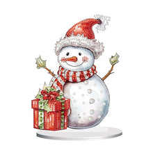 Load image into Gallery viewer, Diamond Painting Desktop Ornaments Kit for Office Desktop Decor (Happy Snowman)