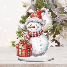 Load image into Gallery viewer, Diamond Painting Desktop Ornaments Kit for Office Desktop Decor (Happy Snowman)