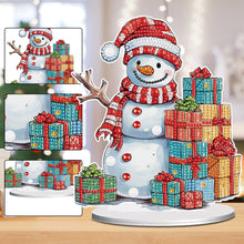 Load image into Gallery viewer, Diamond Painting Desktop Ornaments Kit for Office Desktop Decor(Gift Snowman #9)