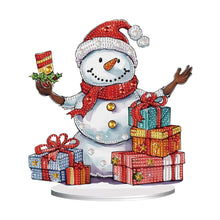 Load image into Gallery viewer, Diamond Painting Desktop Ornaments Kit for Office Desktop Decor (Candle Snowman)