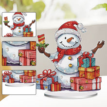 Load image into Gallery viewer, Diamond Painting Desktop Ornaments Kit for Office Desktop Decor (Candle Snowman)