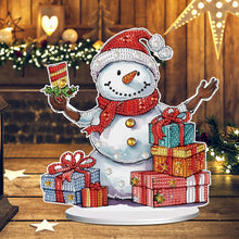 Load image into Gallery viewer, Diamond Painting Desktop Ornaments Kit for Office Desktop Decor (Candle Snowman)