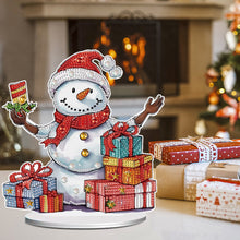 Load image into Gallery viewer, Diamond Painting Desktop Ornaments Kit for Office Desktop Decor (Candle Snowman)