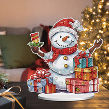 Load image into Gallery viewer, Diamond Painting Desktop Ornaments Kit for Office Desktop Decor (Candle Snowman)