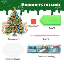 Load image into Gallery viewer, Diamond Painting Desktop Ornaments Kit for Office Desktop Decor (Xmas Tree #16)