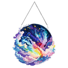Load image into Gallery viewer, Colourful Clouds Starry Sky Single-Sided Diamond Painting Hanging Pendant (#1)