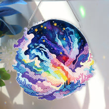 Load image into Gallery viewer, Colourful Clouds Starry Sky Single-Sided Diamond Painting Hanging Pendant (#1)