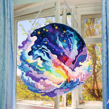 Load image into Gallery viewer, Colourful Clouds Starry Sky Single-Sided Diamond Painting Hanging Pendant (#1)