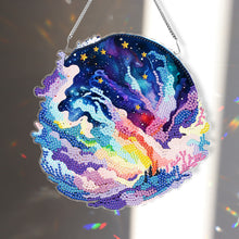 Load image into Gallery viewer, Colourful Clouds Starry Sky Single-Sided Diamond Painting Hanging Pendant (#1)