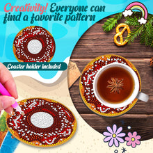Load image into Gallery viewer, 8 PCS Wooden Diamond Painting Coasters Kits with Holder for Adult Kid (Doughnut)