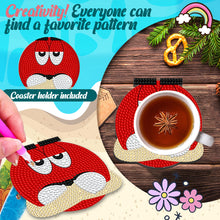 Load image into Gallery viewer, 8 PCS Wooden Diamond Painting Coasters Kits with Holder for Adult Kid (M Bean)