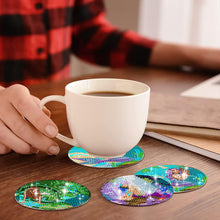 Load image into Gallery viewer, 8 PCS Wooden Diamond Painting Coasters Kits with Holder for Adult Kid (Mermaid)
