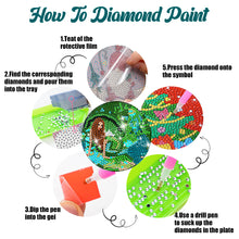 Load image into Gallery viewer, 8 PCS Wooden Diamond Painting Coasters Kits with Holder for Adult Kid (Mermaid)