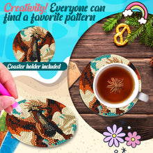 Load image into Gallery viewer, 8 PCS Wooden Diamond Painting Coasters Kits with Holder for Adult Kid (Dragon)