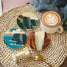 Load image into Gallery viewer, 8 PCS Wooden Diamond Painting Coasters Kits with Holder for Adult Kid(Landscape)