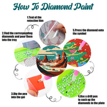 Load image into Gallery viewer, 8 PCS Wooden Diamond Painting Coasters Kits with Holder for Adult Kid(Landscape)
