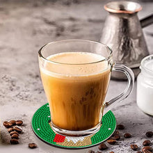 Load image into Gallery viewer, 8 PCS Wooden Diamond Painting Coasters with Holder for Adult Kid (Christmas #10)