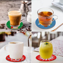 Load image into Gallery viewer, 8 PCS Wooden Diamond Painting Coasters with Holder for Adult Kid (Christmas #10)
