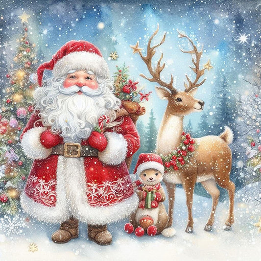 AB Diamond Painting - Full Round - santa claus (40*40CM)
